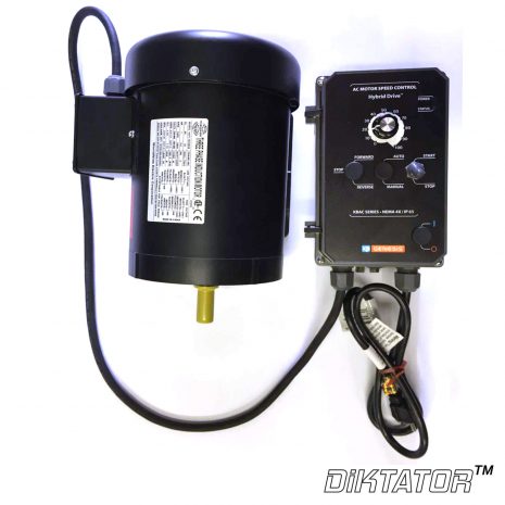 Diktator Grinders 1 HP Motor with VFD - 3600 RPM (Wired for 110V)