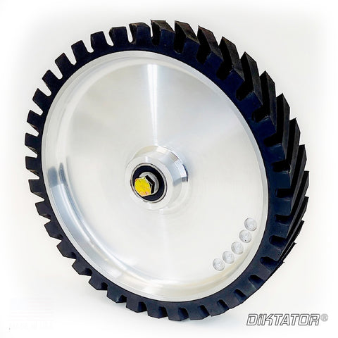 12 in. Serrated Rubber Wheel for 2x72 Belt Grinder