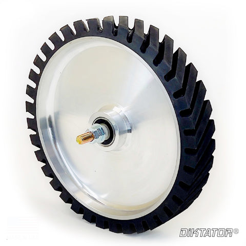 12 in. Serrated Rubber Wheel for 2x72 Belt Grinder