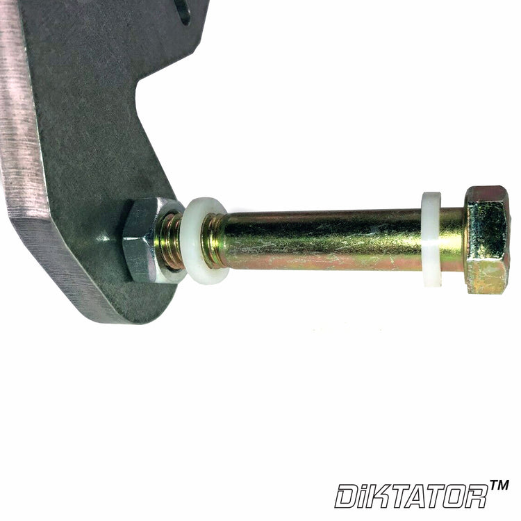 Steel D-Backing Plate with Steel Tooling Arm - Fits DAS Toobinator and Bandit DiY Tilt Grinder