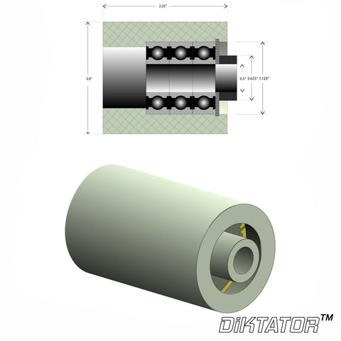 Wheel Set, 4" Drive, 3" Tracking, and 2" Idlers (3/4" Bore)