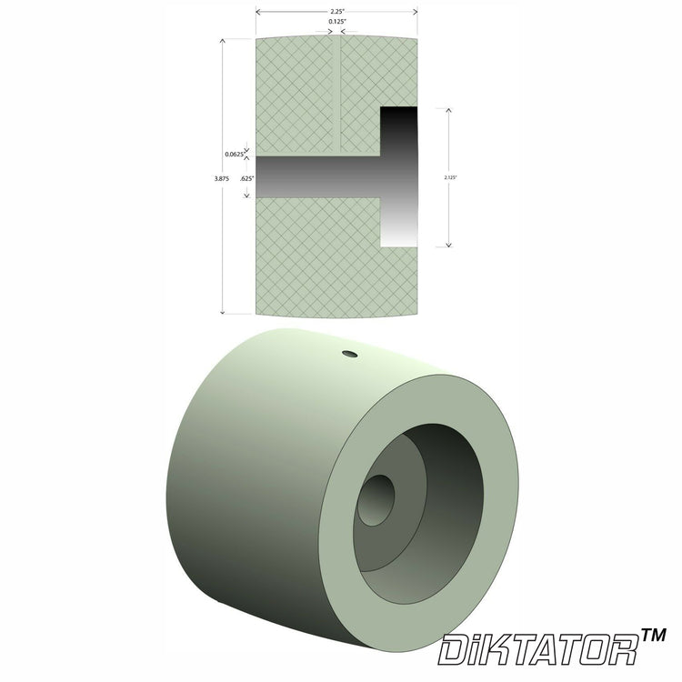 Wheel Set, 4" Drive, 3" Tracking, and 2" Idlers (3/4" Bore)