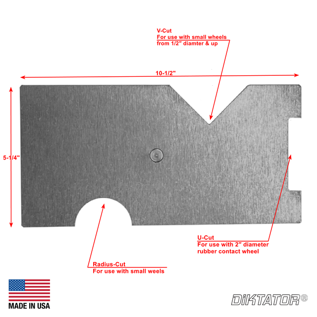 Cut-Out 2x72 Tool Rest Top-Plate | Diktator Grinders