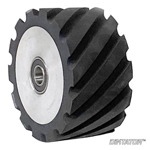 4 In. Serrated Rubber Wheel for 2x72 Belt Grinder