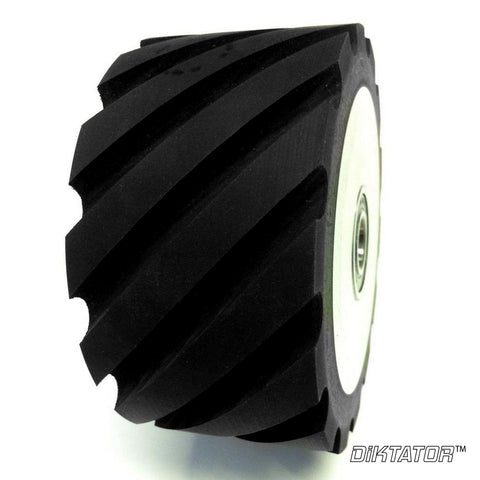 4 In. Serrated Rubber Wheel for 2x72 Belt Grinder