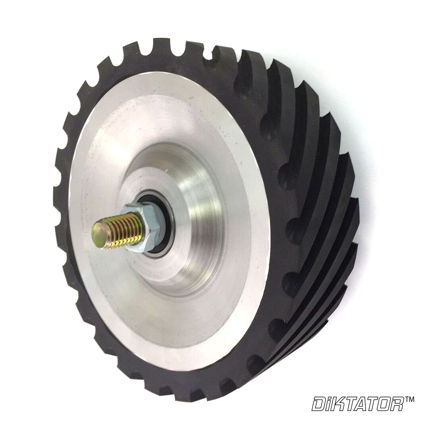 6 In. Serrated Rubber Grinder Wheel for 2x72 Belt Grinder – Diktator ...