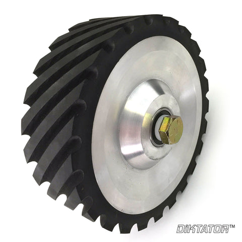 6 In. Serrated Rubber Wheel for 2x72 Belt Grinder