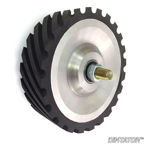 6 In. Serrated Rubber Wheel for 2x72 Belt Grinder