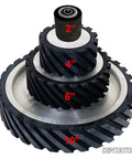 Diktator Grinders 12 in. Serrated Rubber Wheel for 2x72 Belt Grinder
